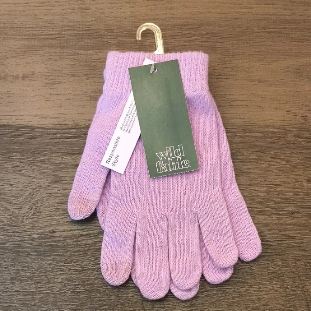 Wild Fable Light Purple Knit Gloves NWT